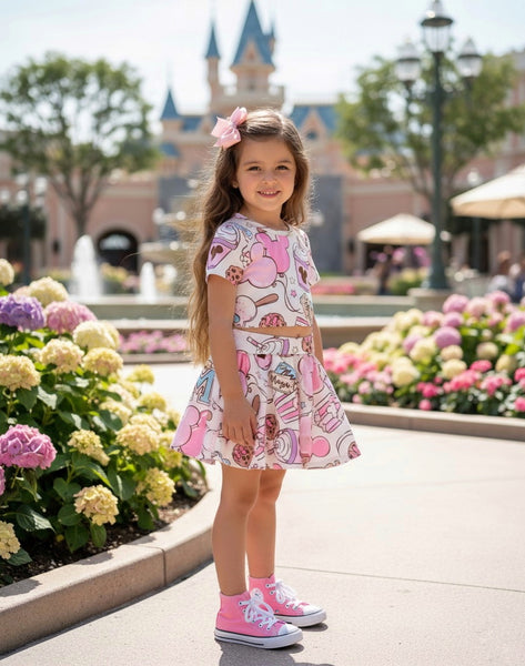 Disney Snacks Top & Skirt