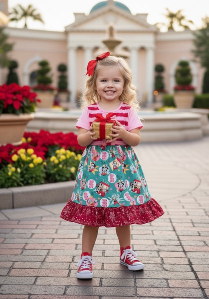 Magical Holiday ruffle dress