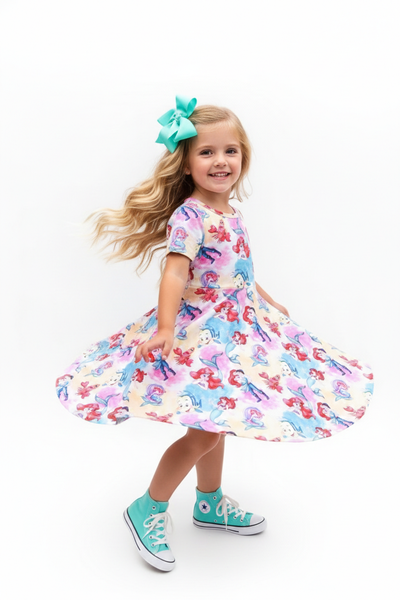Under the Sea Ariel mermaid twirl dress