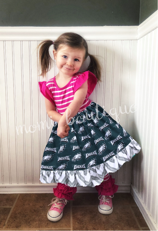 Philadelphia eagles top toddler dress