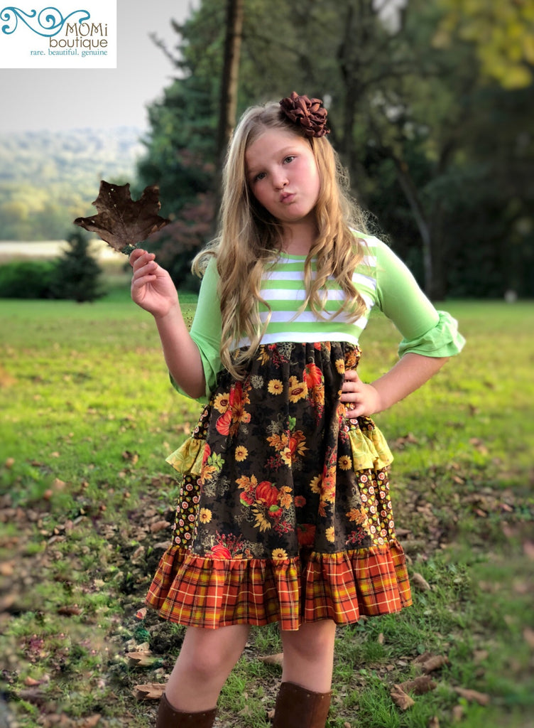 girls pumpkin dress Thanksgiving dresses