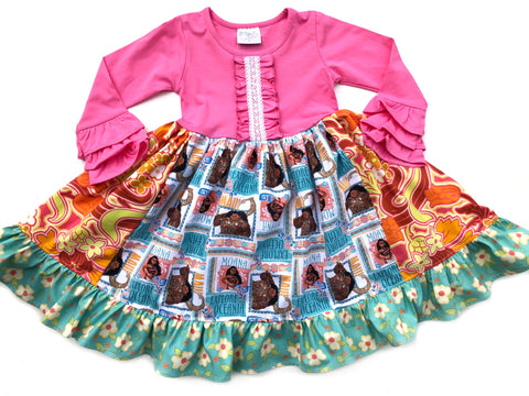 RTS sz 4/5 Moana’s Hawaii Rainbow dress