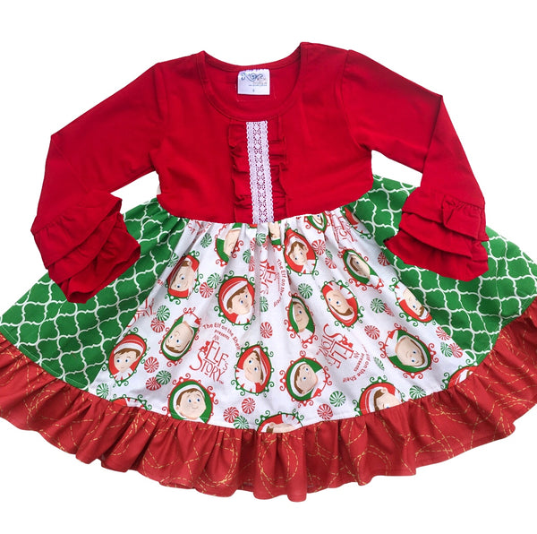 Ready To Ship Elf Story dress sz 2/3